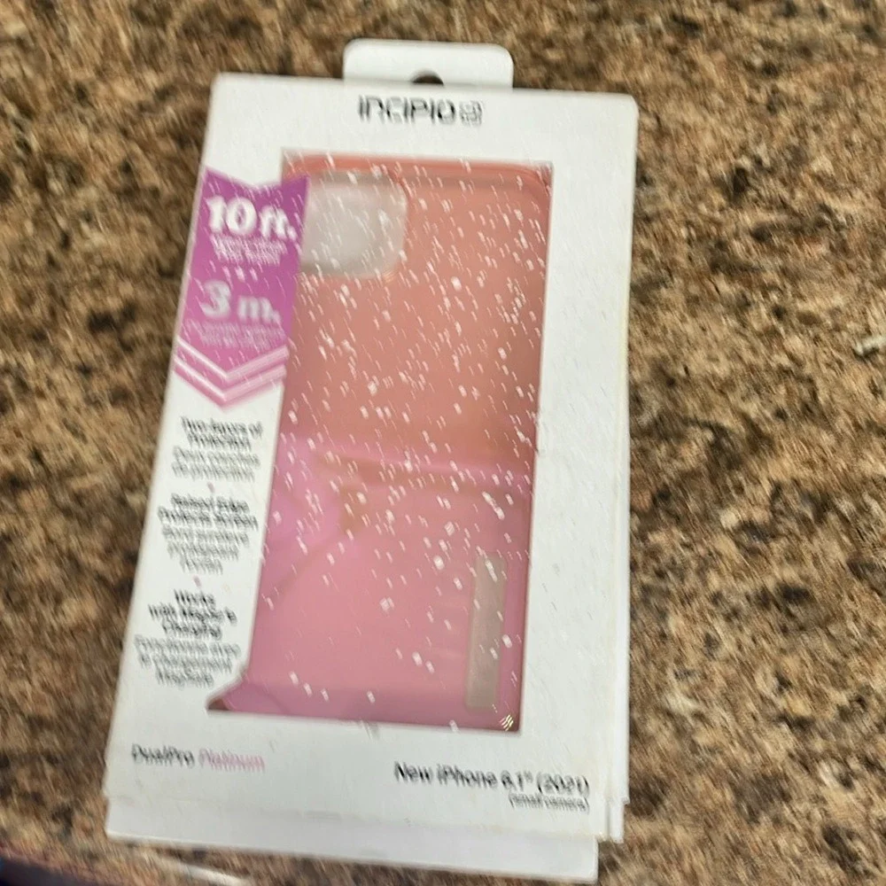 Incipio DualPro Platinum iPhone 13 Case Iridescent Pink‎ Purple Protective Cover
